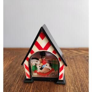 Vtg Adler Nutcracker & Rocking Horse Snowglobe Diorama 3D Display North Pole MCM